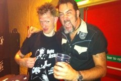 With J D Wilkes (th'Legendary Shack*Shakers) after a joint show - 2010