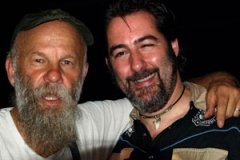 With Seasick Steve after our show together at the Liquid Room, Edinburgh - August 2008 (pic: Paul Webster)