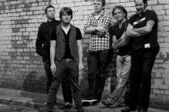 Guesting on slide guitar with Mick Hargan's band at King Tut's - before the gig (pic: Dave Taylor)