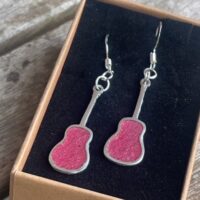 Handmade guitar earrings