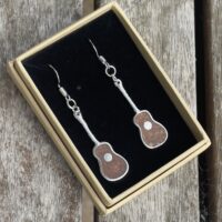Handmade guitar earrings